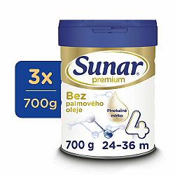 3x SUNAR Premium 4 Mléko kojenecké 4 700 g