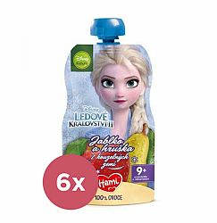 6x HAMI Disney Frozen Elsa ovocná kapsička Jablko a Hruška 110 g, 9+
