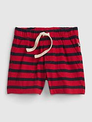 GAP Kalhoty krátké Red-Black Stripes chlapec 18-24m