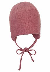 STERNTALER Čepice na zavazování vlněná podšitá MERINO pink dívka 35 cm -0-1 m